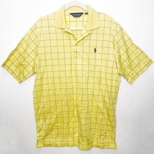 Polo Golf Ralph Lauren Polo Shirt Butter Yellow Grid Windowpane Men’s Medium